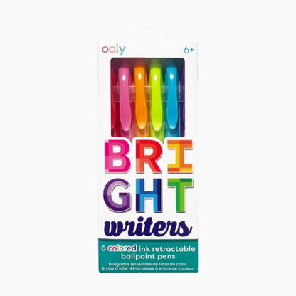 Bright Writers Colored Ballpoint Pens - set of 6