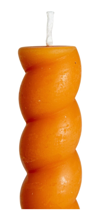 10"H Unscented Twisted Camel Taper Candles
