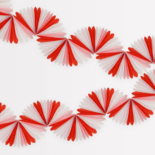 Candy Cane Stripe Honeycomb Garland