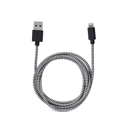 Chevron Cotton Bradied Charging Cord