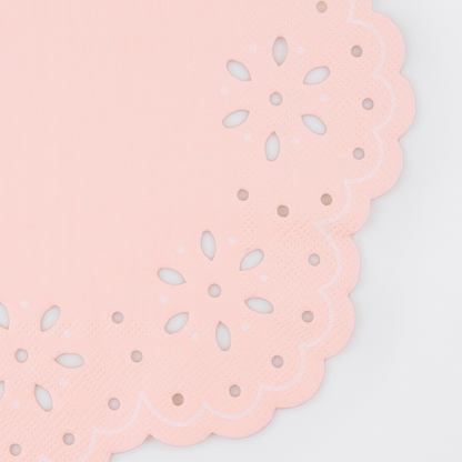 Broderie Anglaise Lace Multi Large Napkins (x16)