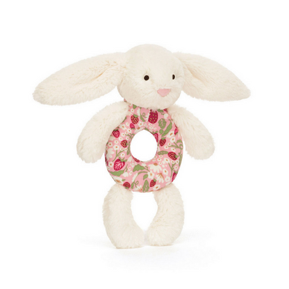 Blossom Cream Bunny 'Berry' Ring Rattle