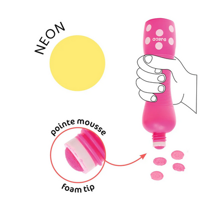 4 Foam Markers - Neon