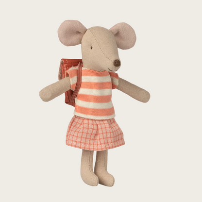 Clothes and bag for Big sister mouse - Coral