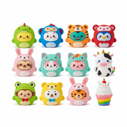 2" Micro Squish Dressed Animals