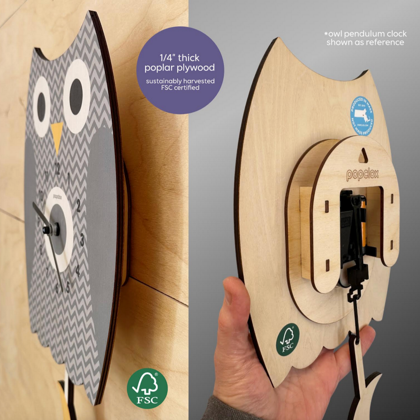Blue Flying Saucer Pendulum Clock