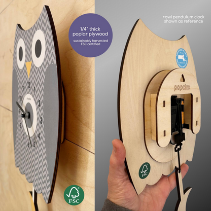 Blue Flying Saucer Pendulum Clock