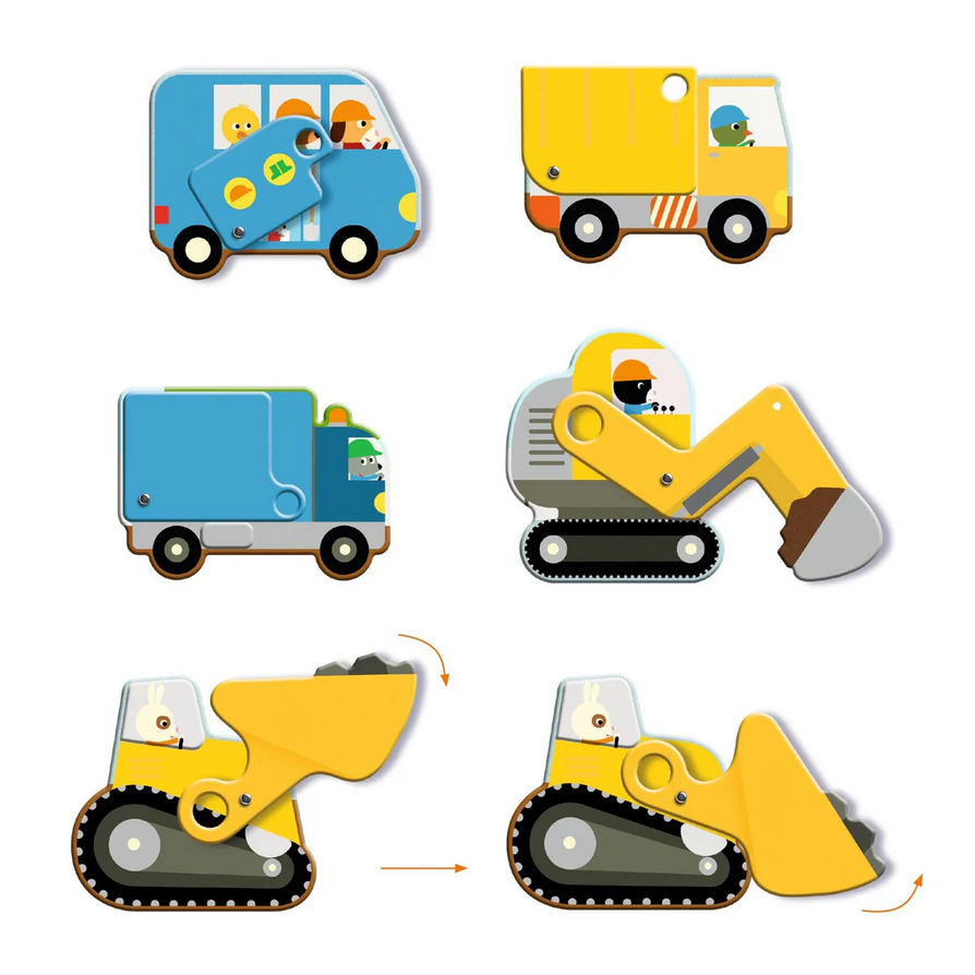 Construction Site Giant Floor Jigsaw Puzzle -12pcs