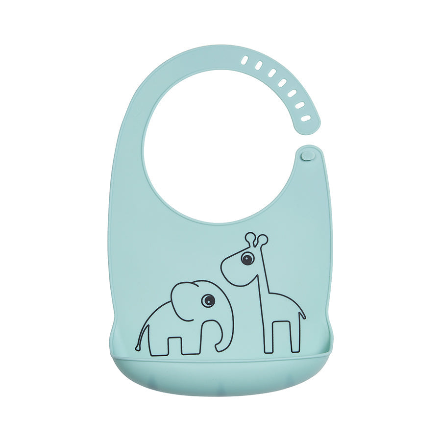 Done By Deer Silicone Bib - Dotti Blue