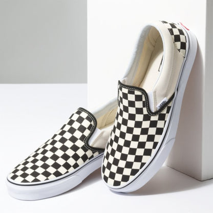 VANS - CLASSIC SLIP-ON CHECKERBOARD | BLACK/WHITE