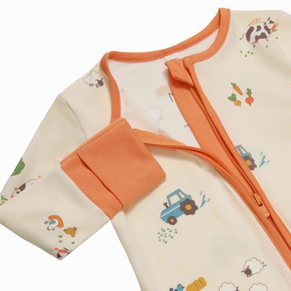 Farmyard Clever Zip Sleepsuit
