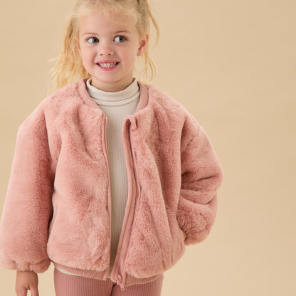 Faux Fur Bomber Jacket