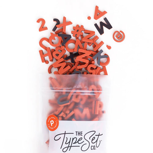 1" Uppercase Desert Poppy Magnetic Letters + Numbers -200pcs