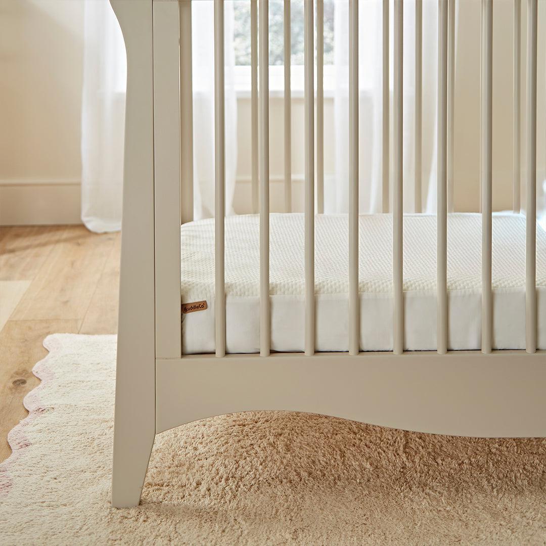 CuddleCo Waterproof Cot Mattress Protector Hypoallergenic Bamboo - White