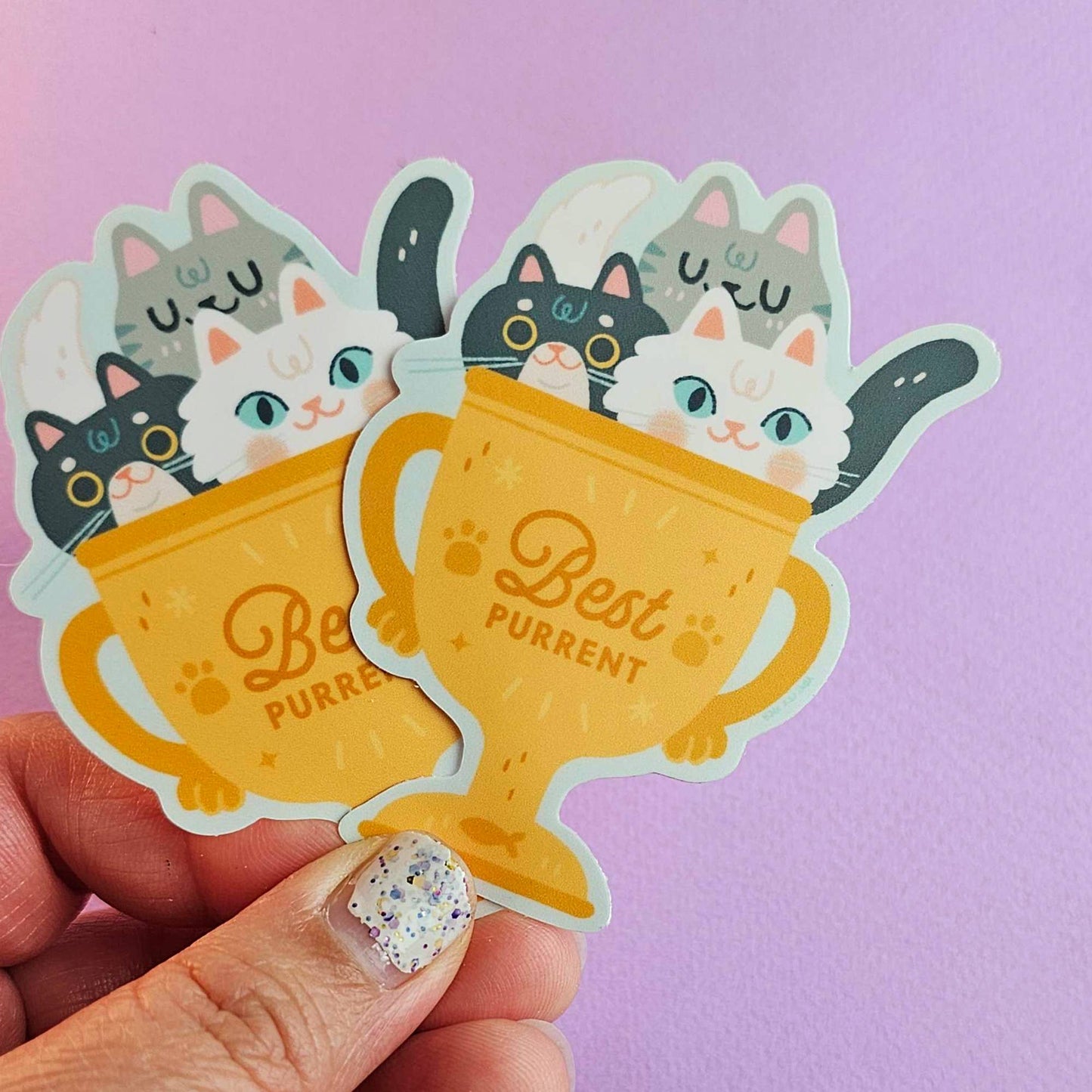 Best Purrent Cat Sticker