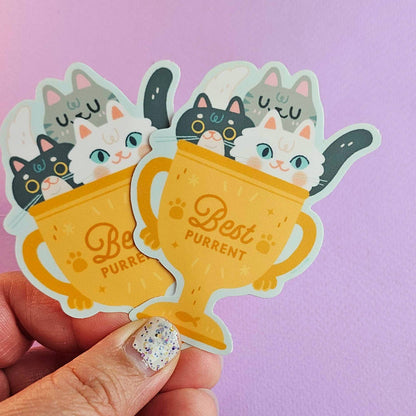 Best Purrent Cat Sticker