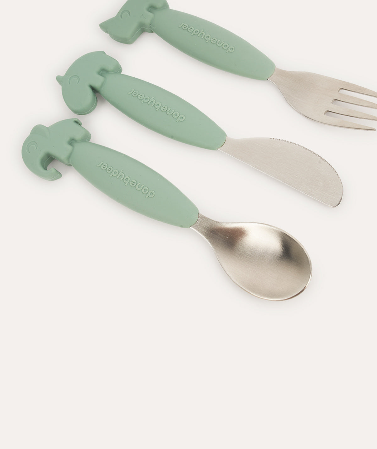 Done By Deer Easygrip Cutlery Set - Deer Friends Green