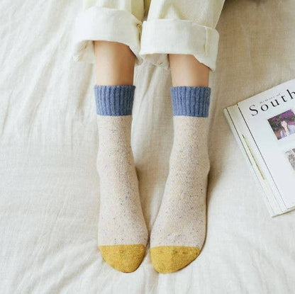 Camila Cozy Knit Colorblock Socks