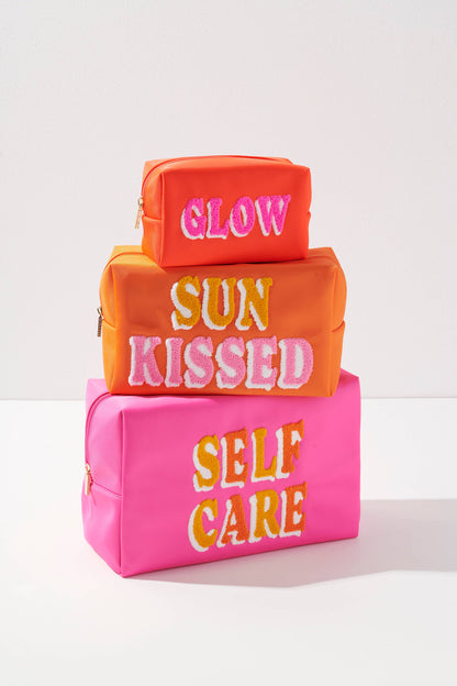 "SELF CARE" OVERSIZED ZIP POUCH