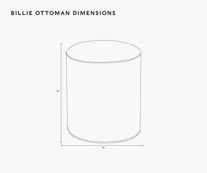 Billie Ottoman - Peonies