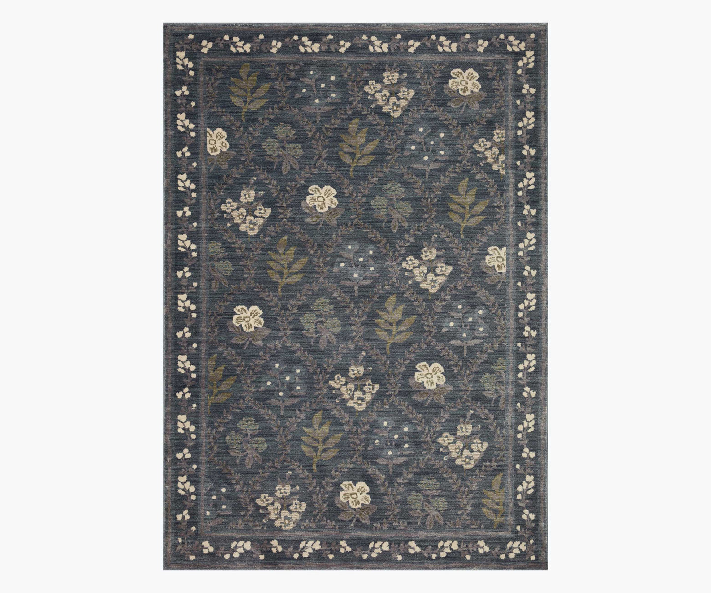 Fiore Hawthorne Power Loomed Rug - Navy