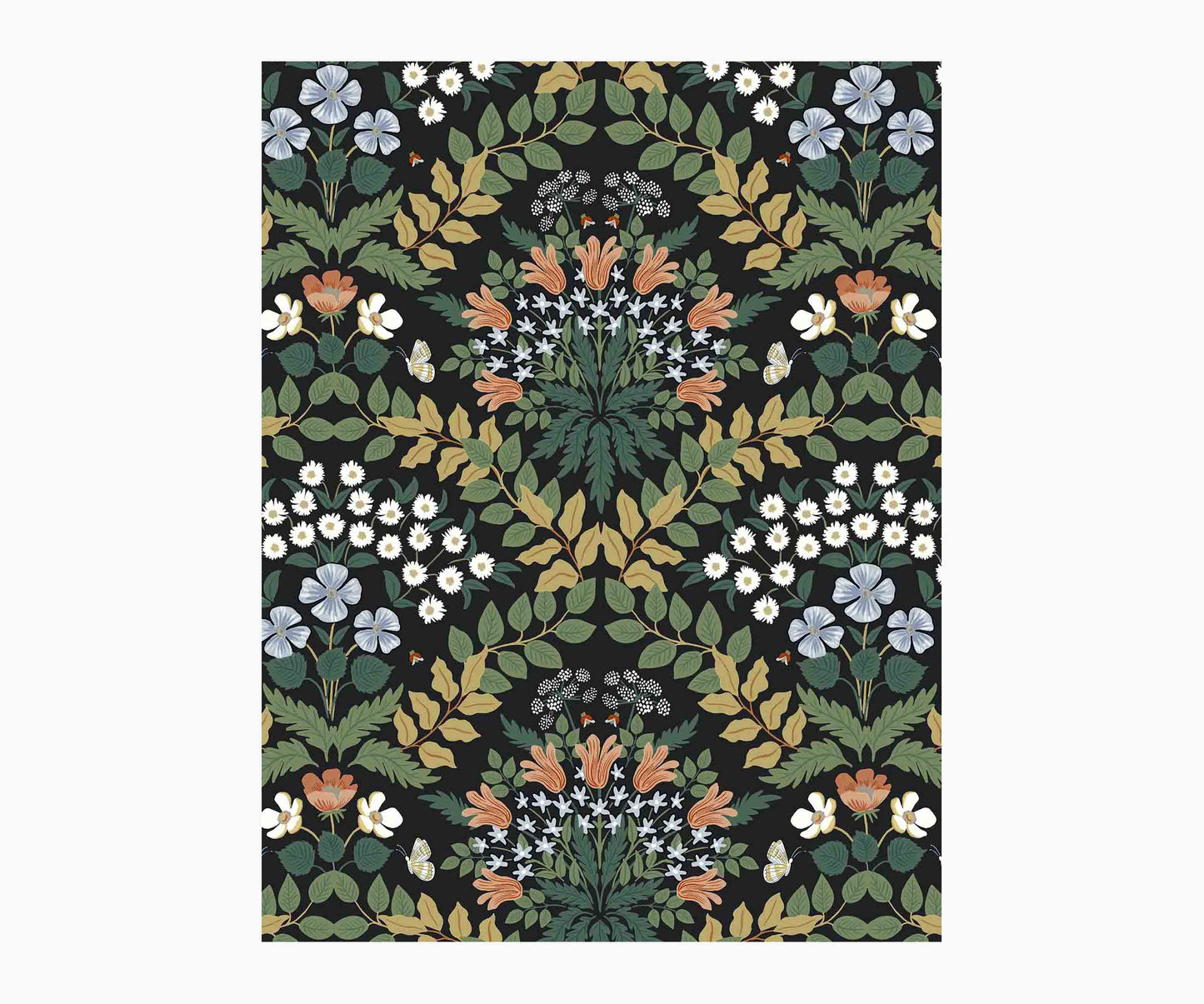 Bramble Wallpaper Sample - Black