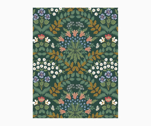 Bramble Wallpaper Sample - Emerald