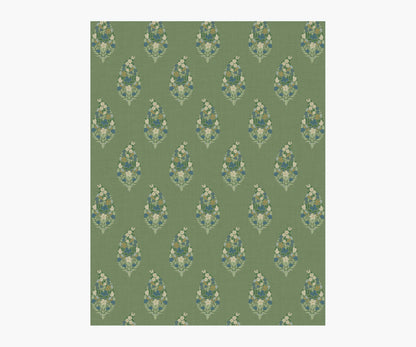 Paisley Wallpaper Sample - Green